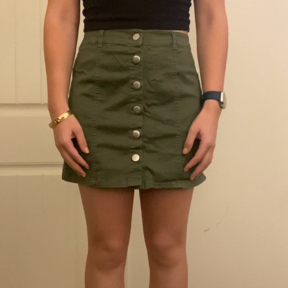 Forever 21 Button Up Mini Skirt